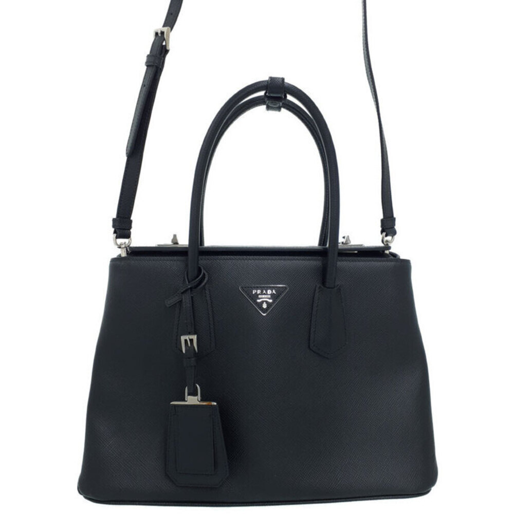 Prada Galleria Saffiano leather tote Shoulder bag black - Picture 1 of 9